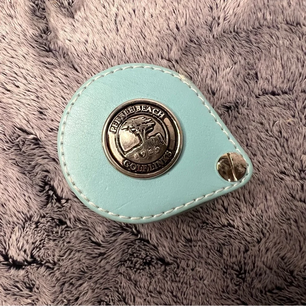 Vintage Swing Portable Watch Teal Leather Pebble Beach Golf links Commerative